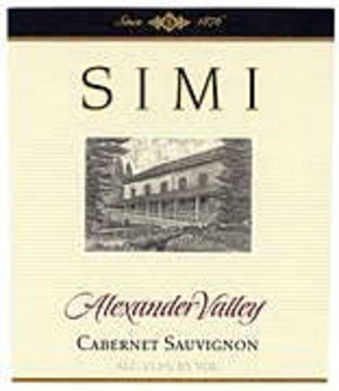 Simi Alexander Valley Cabernet Sauvignon 2003 Front Label