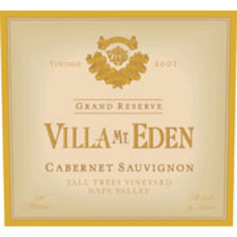 Villa Mt. Eden Grand Reserve Cabernet Sauvignon 2002 Front Label
