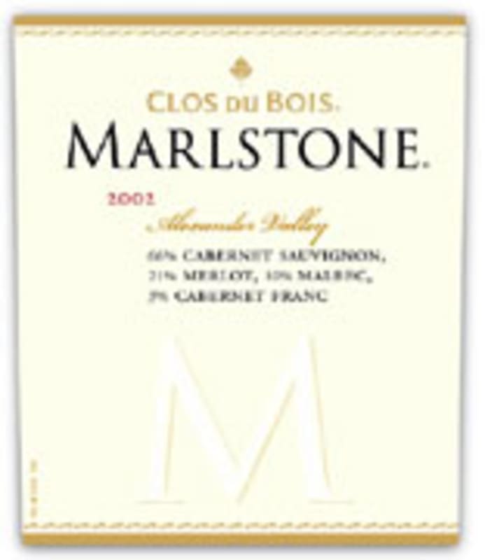 Clos du Bois Marlstone 2002 Front Label