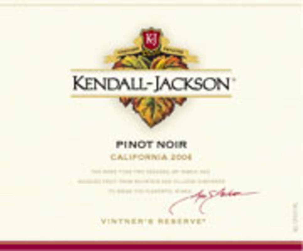 Kendall-Jackson Vintner's Reserve Pinot Noir 2004 Front Label