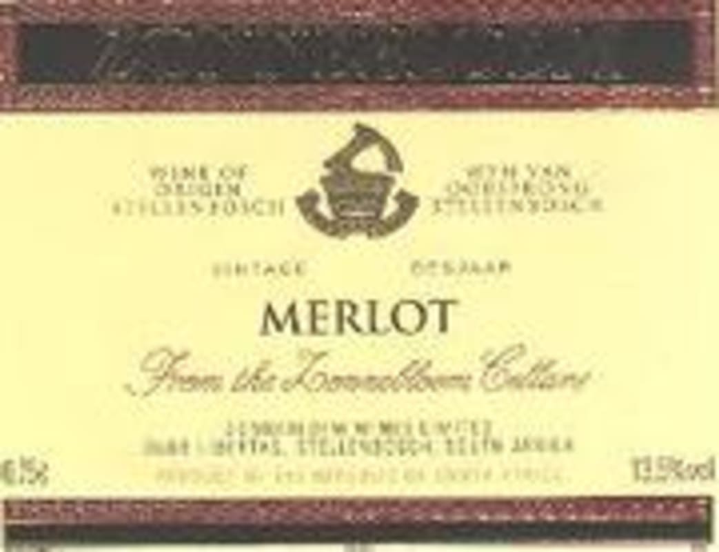 Zonnebloem Merlot 1997 Front Label