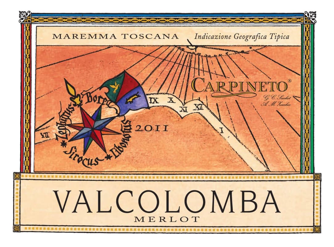Carpineto Maremma Toscana Valcolomba Merlot 2011 Front Label