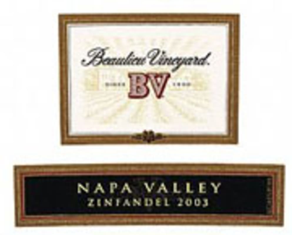 Beaulieu Vineyard Napa Zinfandel 2003 Front Label