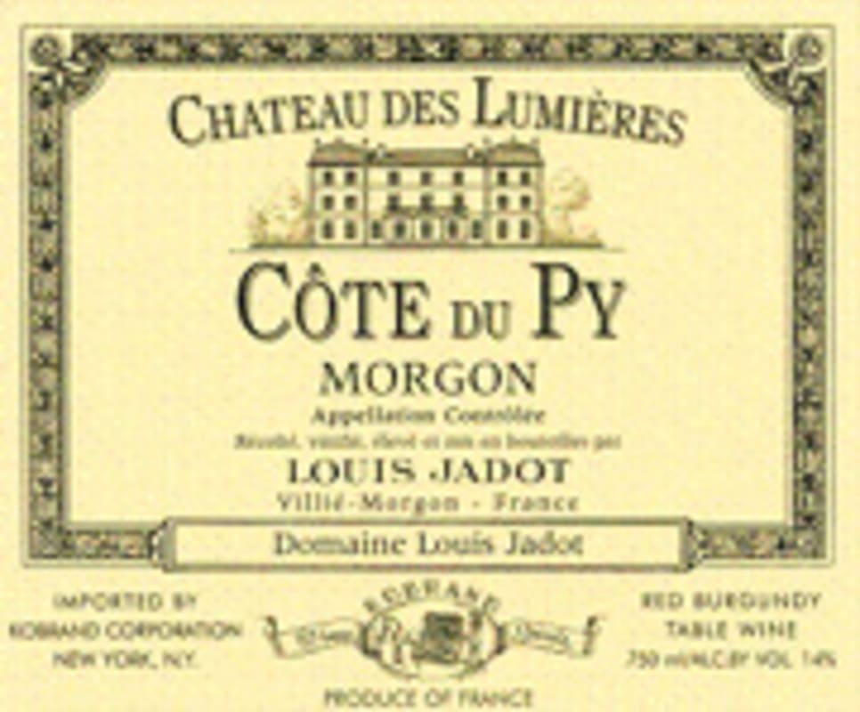 Louis Jadot Morgon Ch. des Lumieres Cote du Py 2003 Front Label