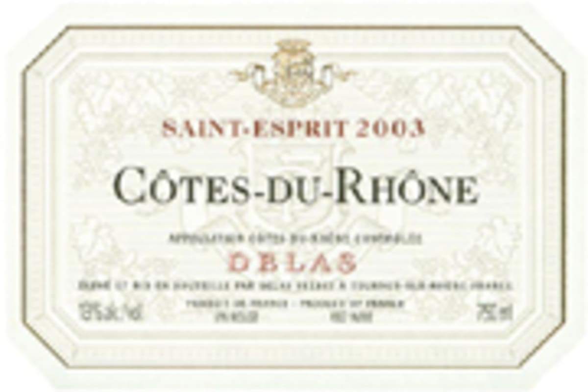Delas Cotes-du-Rhone Saint-Esprit Rouge 2003 Front Label