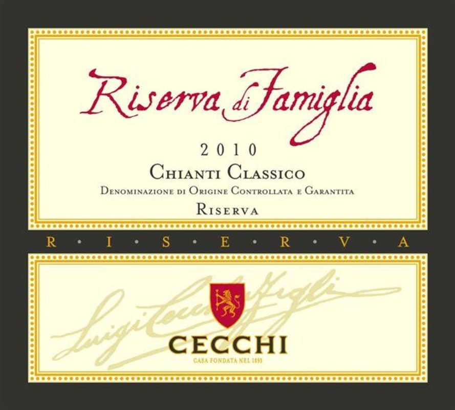 Cecchi Riserva di Famiglia Chianti Classico Riserva 2010 Front Label