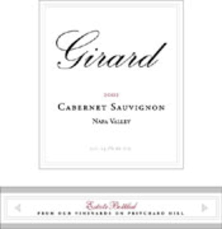 Girard Estate Cabernet Sauvignon 2002 Front Label