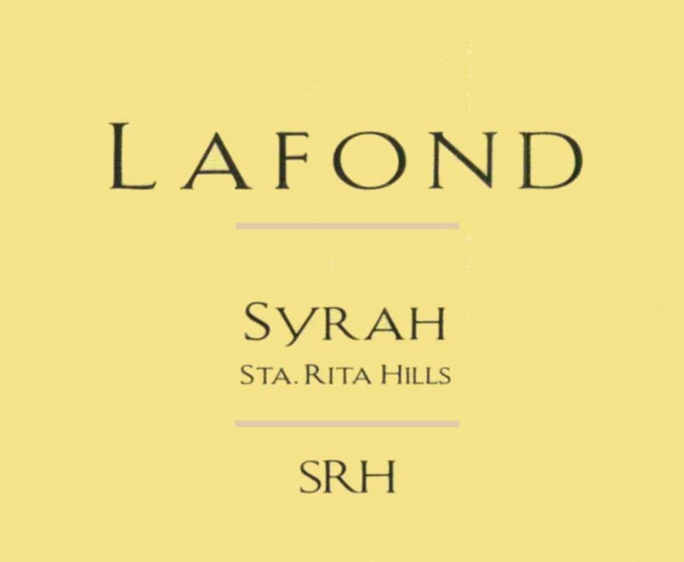 Lafond SRH Series Syrah 2006 Front Label