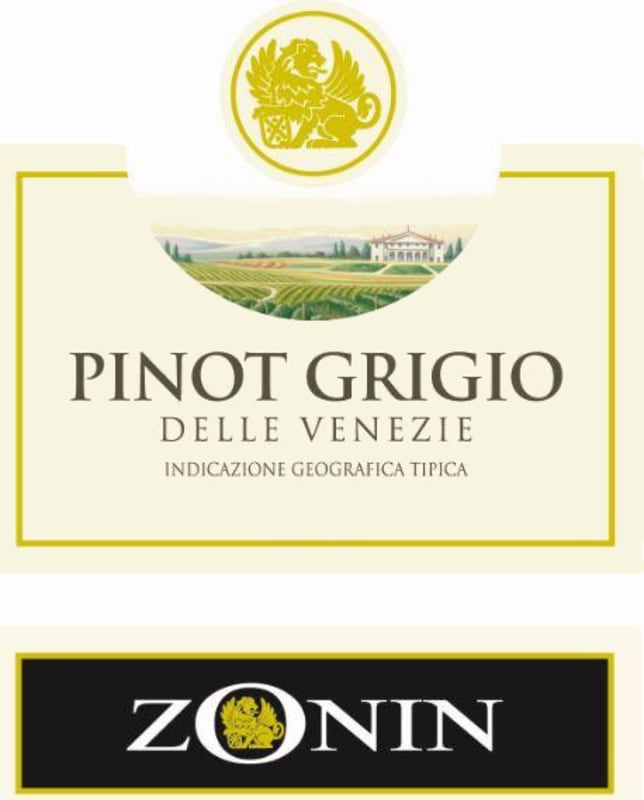 Zonin Pinot Grigio Delle Venezie 2012 Front Label