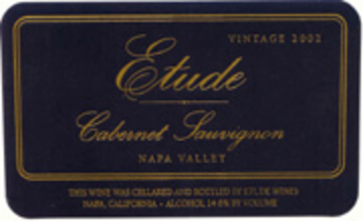 Etude Napa Valley Cabernet Sauvignon 2002 Front Label