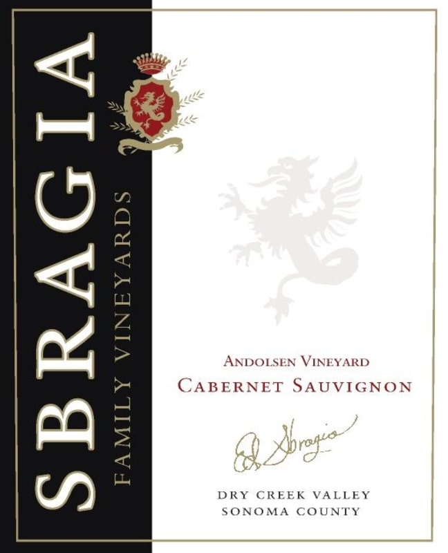 Sbragia Andolsen Vineyard Cabernet Sauvignon 2013 Front Label