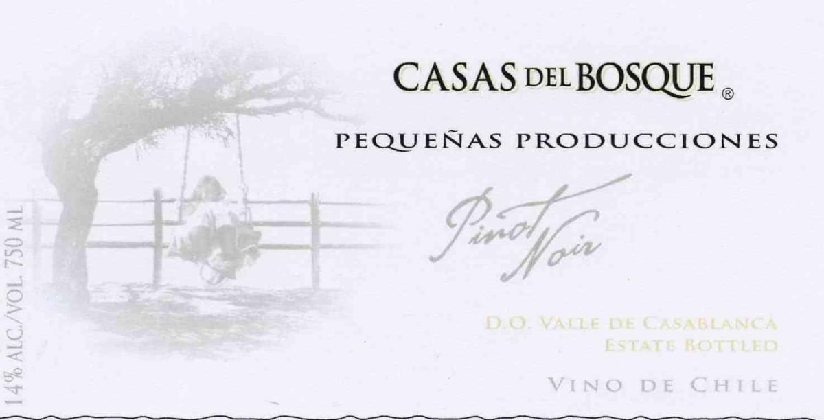 Casas del Bosque Pequenas Producciones Pinot Noir 2009 Front Label
