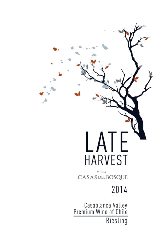 Casas del Bosque Late Harvest 2014 Front Label