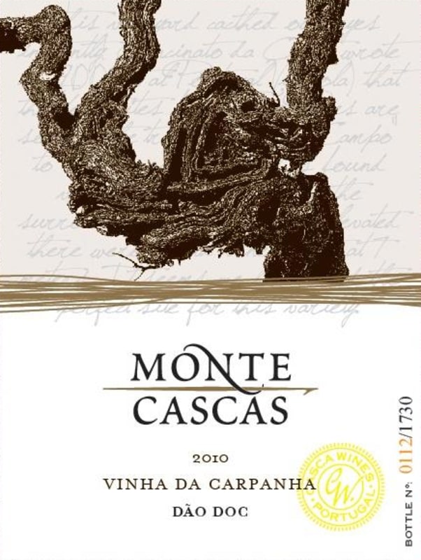 Monte Cascas Dao Vinha da Carpanha 2010 Front Label