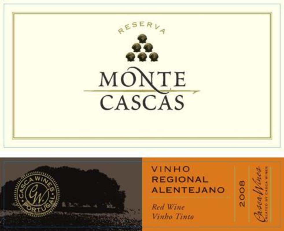 Monte Cascas Vinho Regional Alentejano Reserva 2008 Front Label