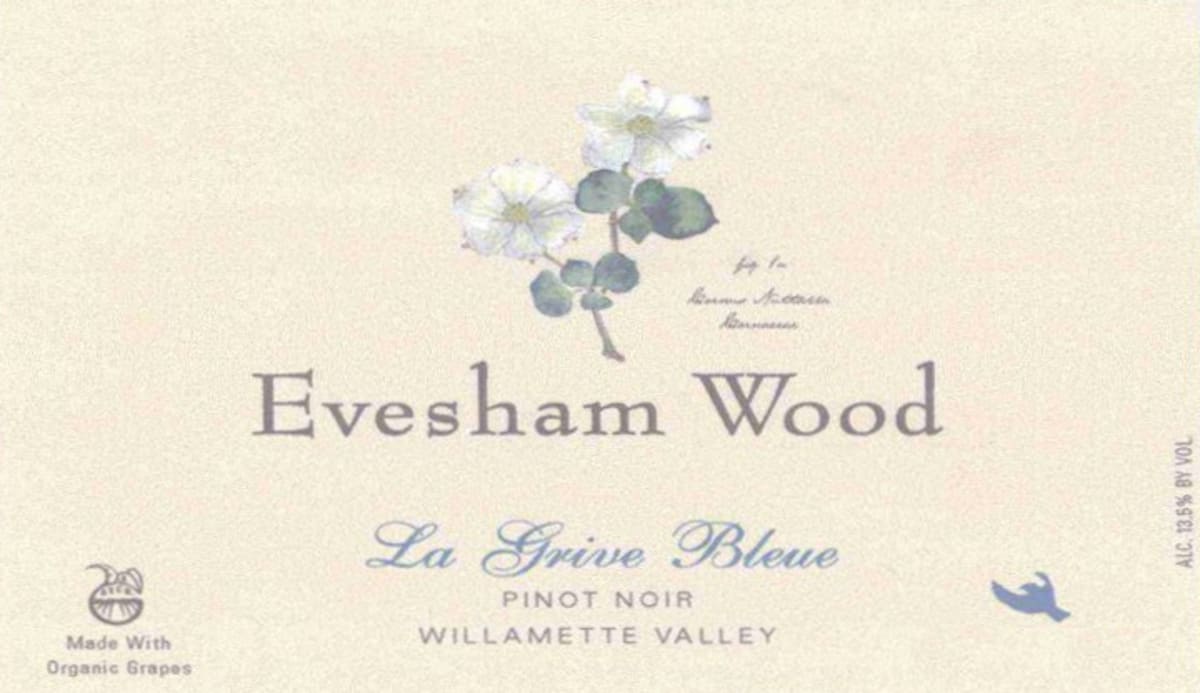 Evesham Wood La Grive Bleue Pinot Noir 2004 Front Label