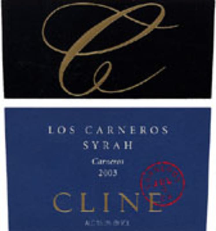 Cline Los Carneros Syrah 2003 Front Label