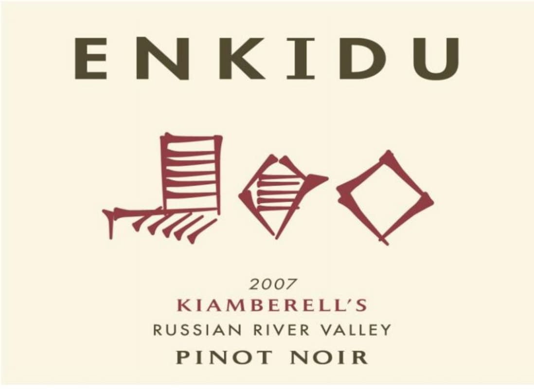 Enkidu Kiamberell's Pinot Noir 2007 Front Label
