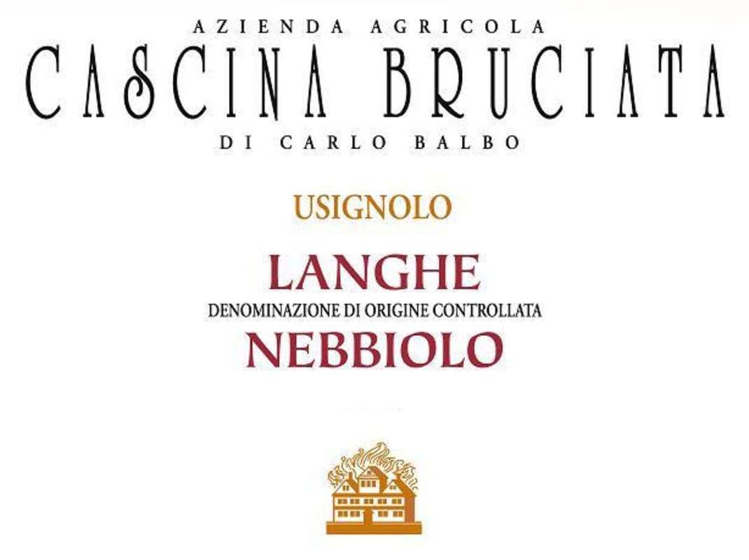 Cascina Bruciata Usignolo Langhe Nebbiolo 2013 Front Label
