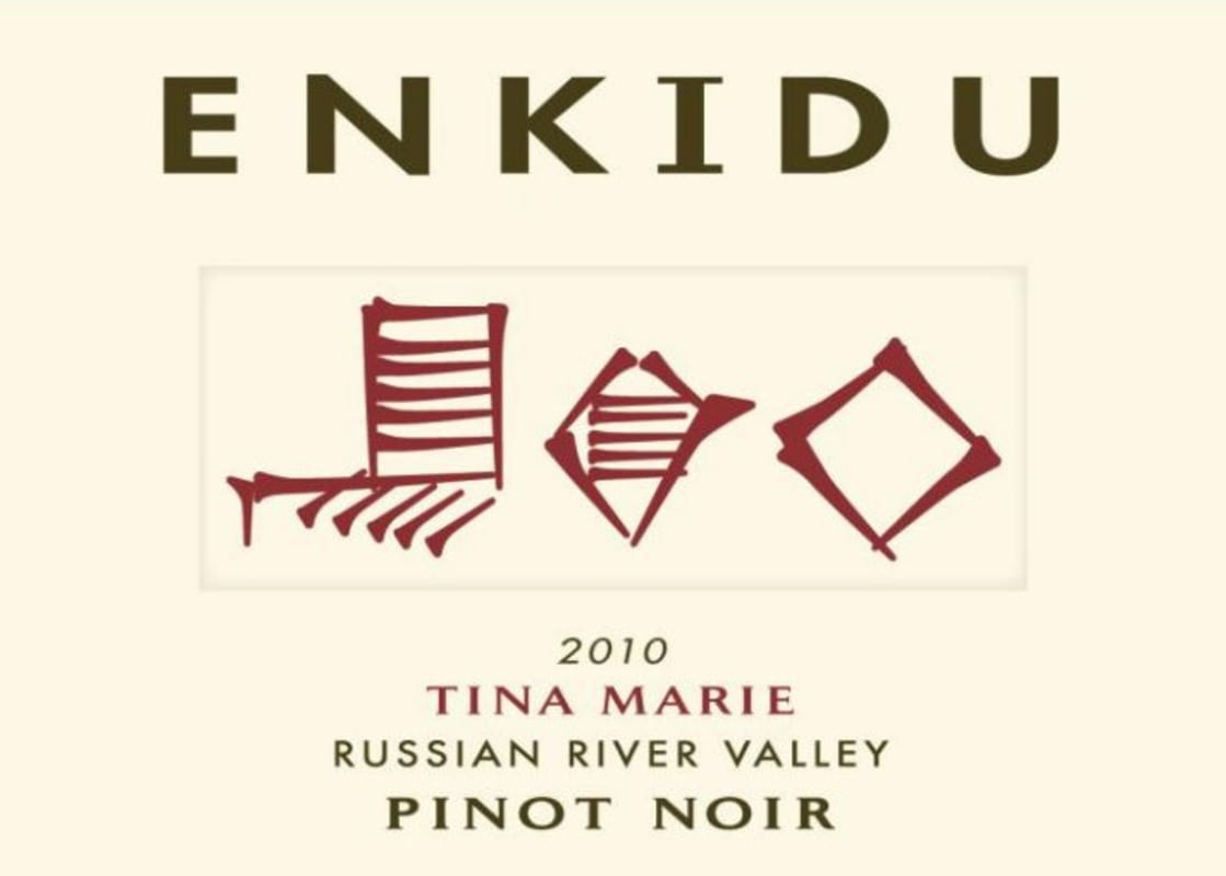 Enkidu Tina Marie Pinot Noir 2010 Front Label