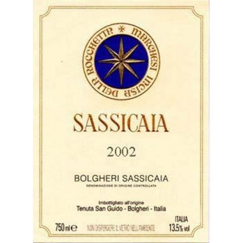 ワイン Sassicaia 2002 Bolgheri Sassicaia 750ml 2004 Sassicaia, Tenuta San Guido, Bolgheri, Tuscany, Bottle (750ml)