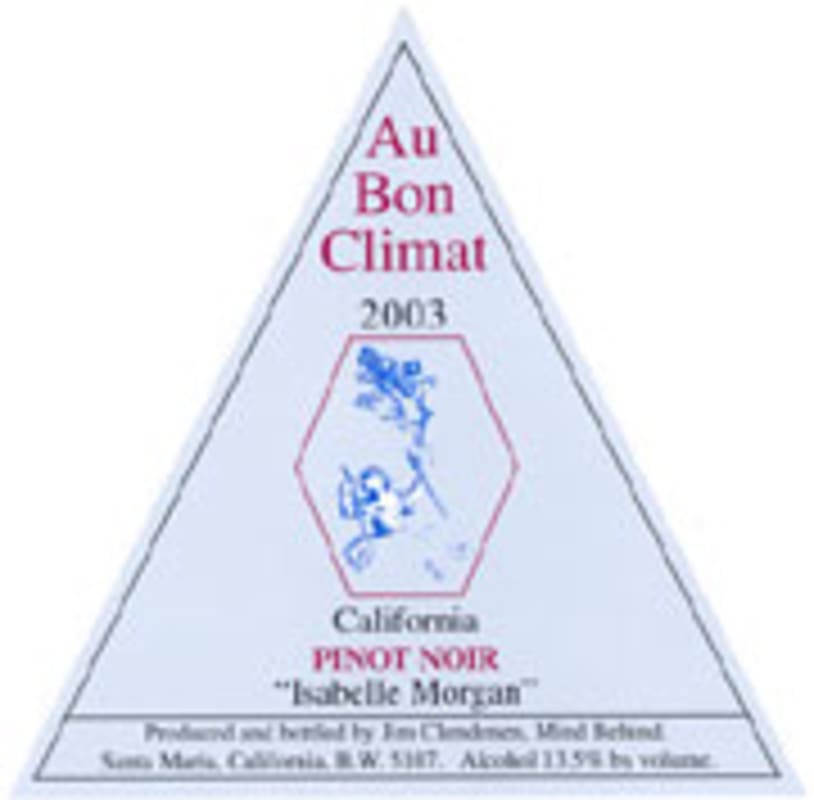 Au Bon Climat Isabelle Morgan Pinot Noir 2003 Front Label
