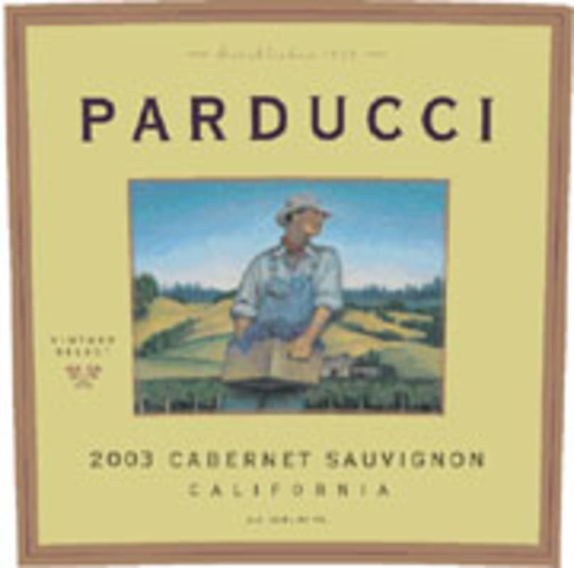 Parducci Cabernet Sauvignon 2003 Front Label