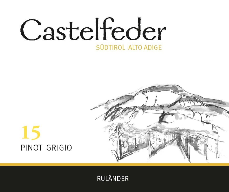 Castelfeder Castelfeder 15 Pinot Grigio 2012 Front Label