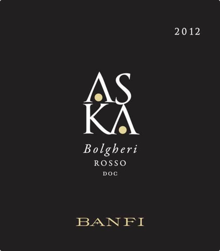 Banfi Aska Bolgheri Rosso 2012 Front Label