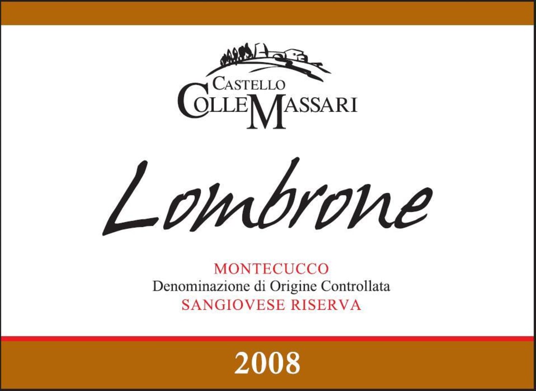 ColleMassari Lombrone Montecucco Riserva 2008 Front Label