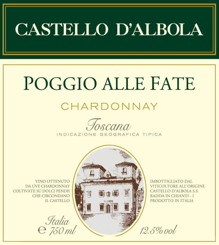 Castello di Albola Toscana Poggio alle Fate Chardonnay 2014 Front Label