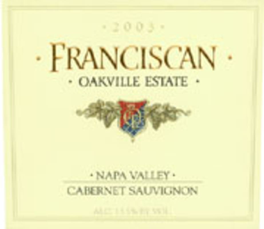 Franciscan Estate Cabernet Sauvignon 2003 Front Label