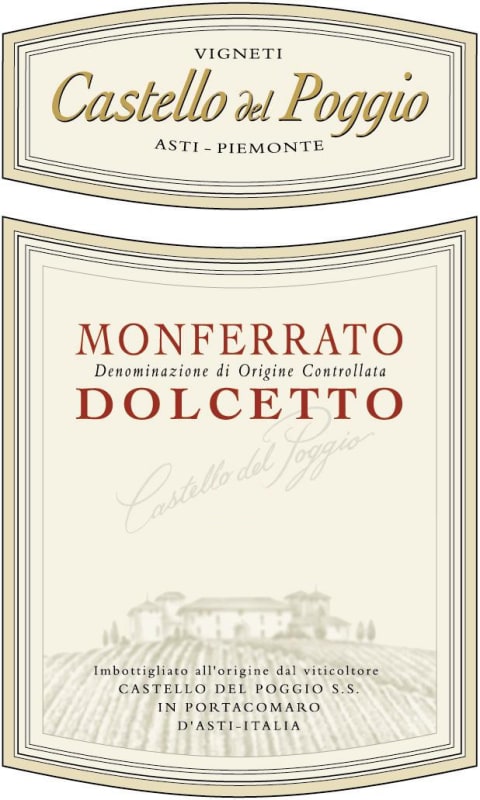 Castello del Poggio Monferrato Dolcetto 2010 Front Label