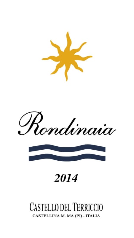 Castello del Terriccio Toscana Rondinaia 2014 Front Label