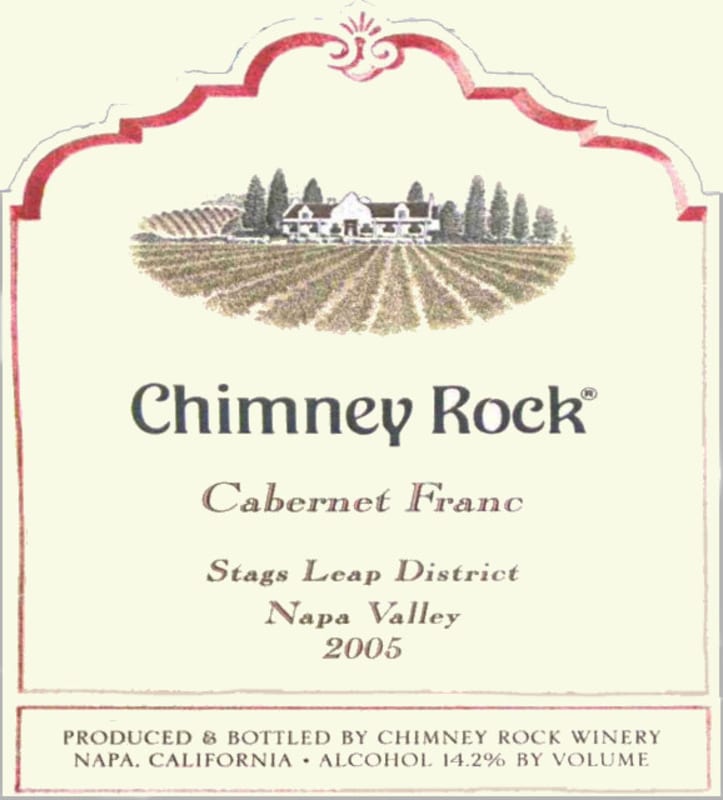 Chimney Rock Cabernet Franc 2005 Front Label