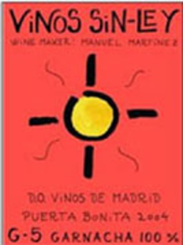 Vinos Sin-Ley G5 Garnacha Madrid 2004 Front Label