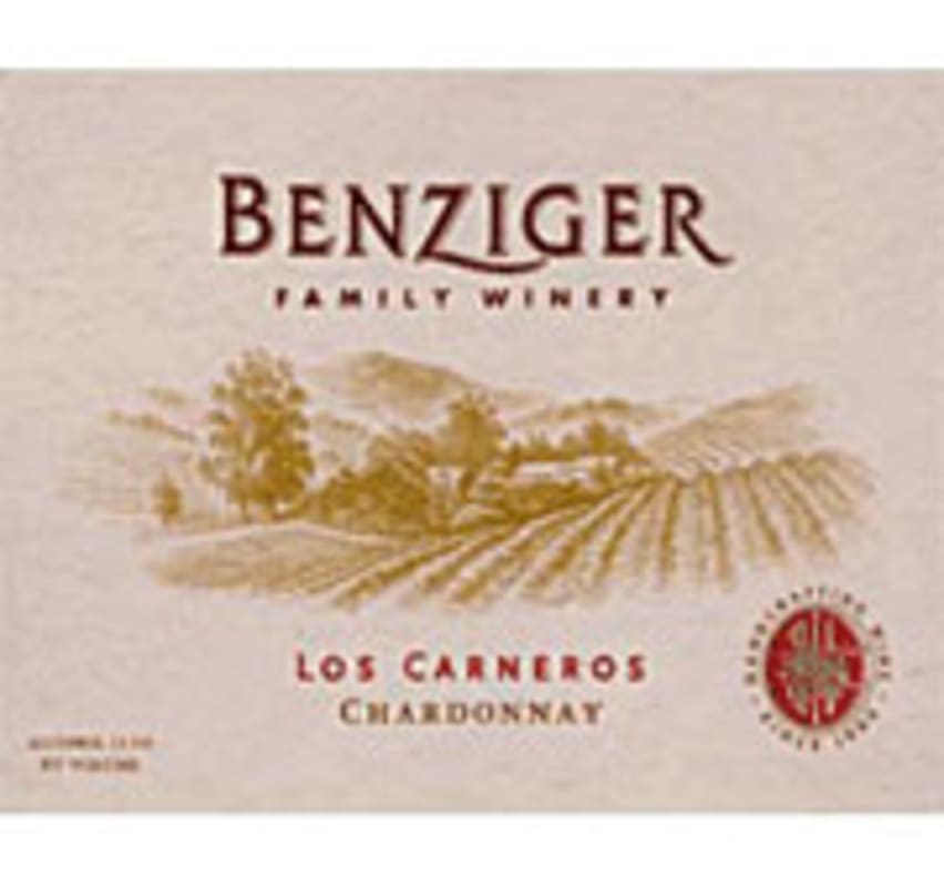 Benziger Carneros Chardonnay 2004 Front Label