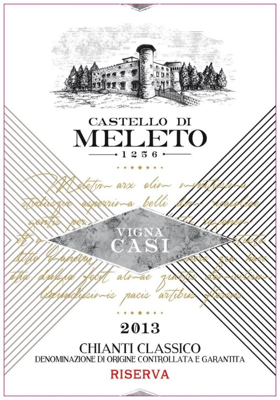 Castello di Meleto Vigna Casi Chianti Classico Riserva 2013 Front Label