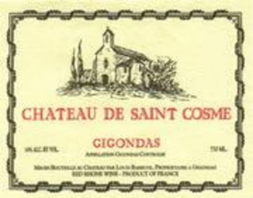 Chateau de Saint Cosme Gigondas 2003 Front Label