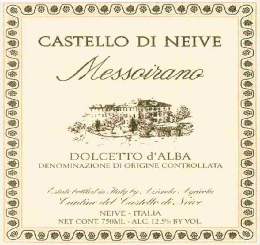 Castello di Neive Messoirano Dolcetto 2007 Front Label