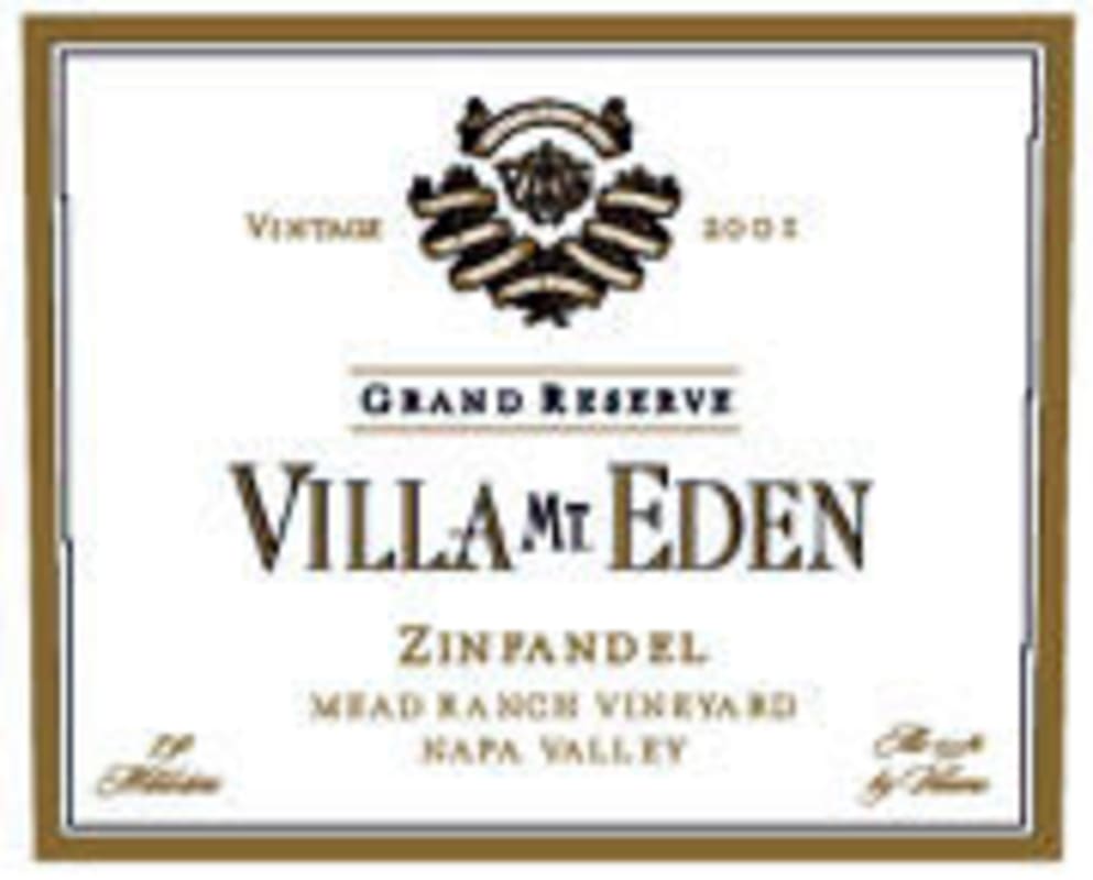 Villa Mt. Eden Grand Reserve Mead Ranch Zinfandel 2002 Front Label
