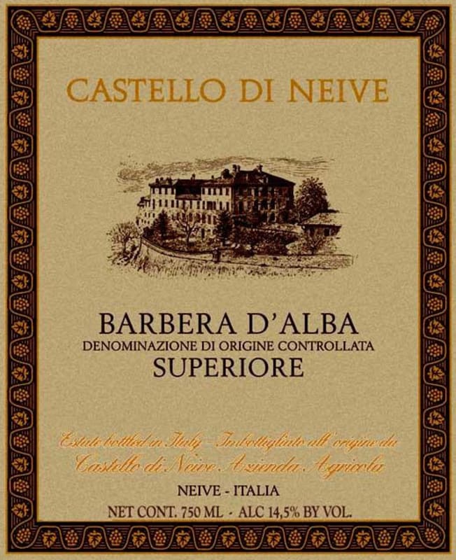 Castello di Neive Barbera d'Alba Superiore 2013 Front Label