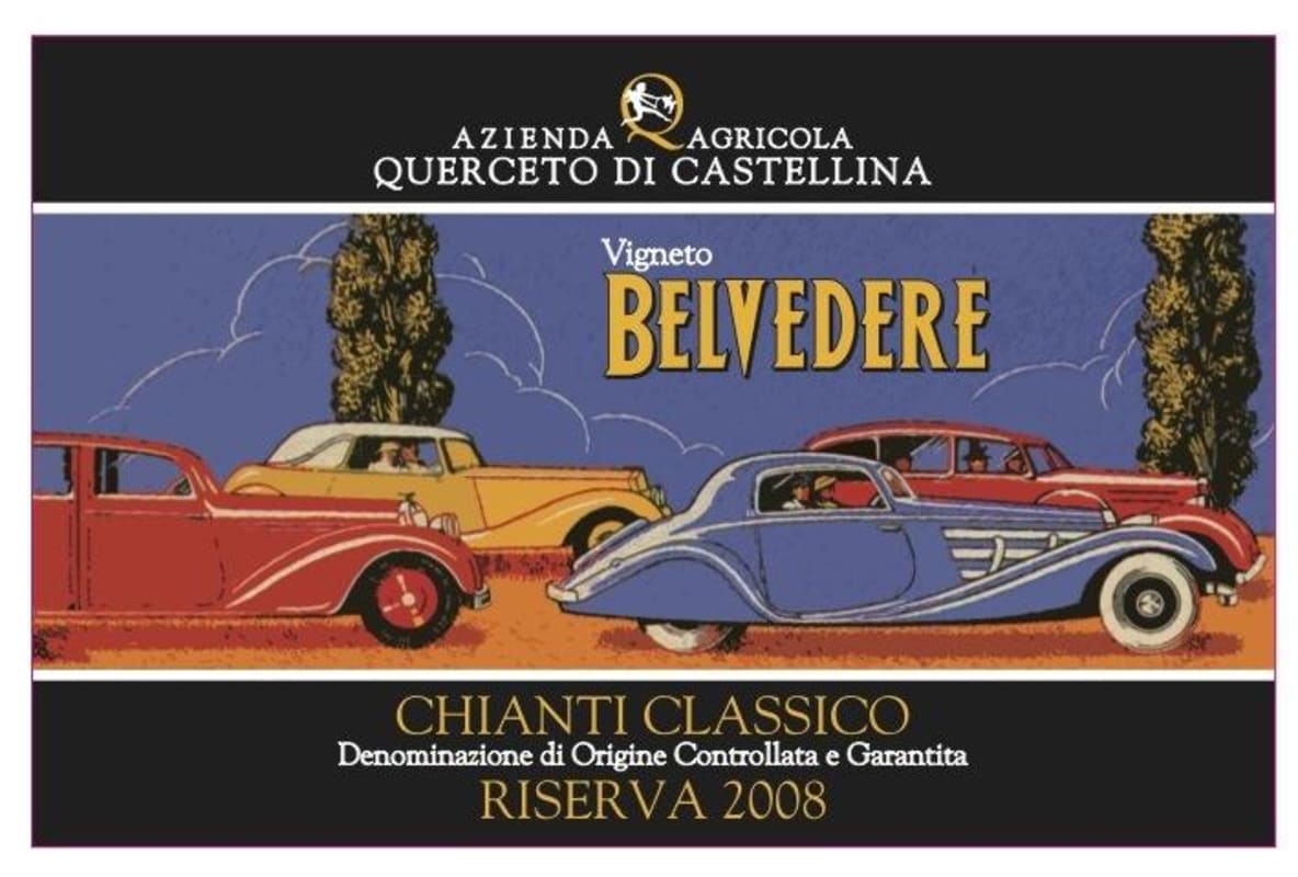 Castello di Querceto Belvedere Chianti Classico Riserva 2008 Front Label