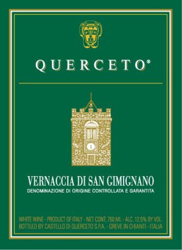 Castello di Querceto Vernaccia di San Gimignano 2012 Front Label