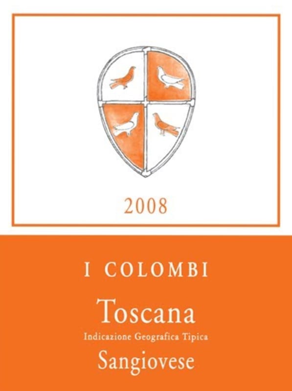 Castello di Querceto Toscana I Colombi Sangiovese 2008 Front Label