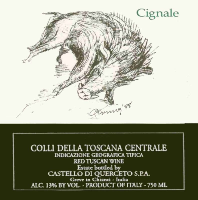 Castello di Querceto Cignale Toscana 2008 Front Label