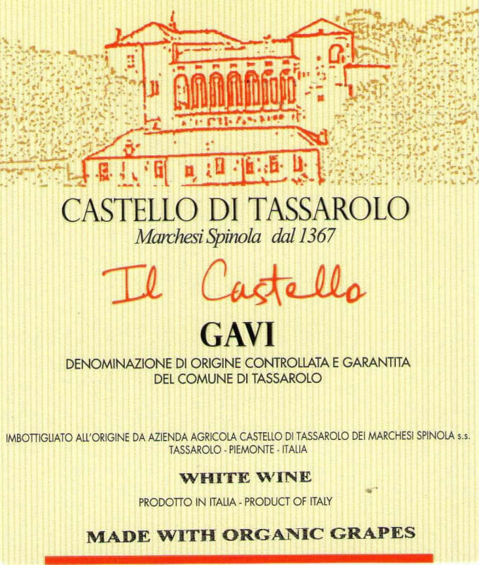Castello di Tassarolo Il Castello Gavi 2015 Front Label