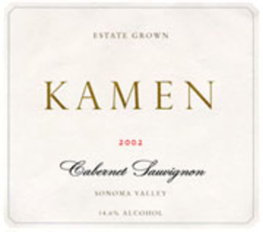 Kamen Estate Cabernet Sauvignon 2002 Front Label