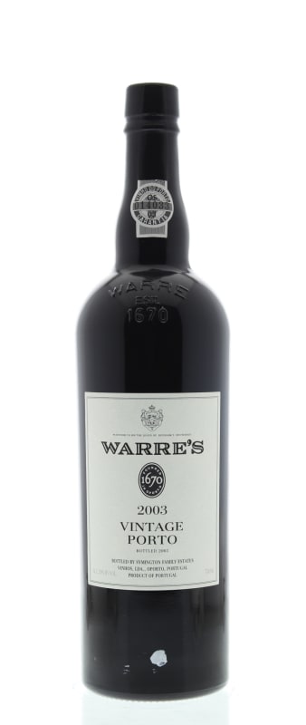Warre's Vintage Port 2003 Front Bottle Shot