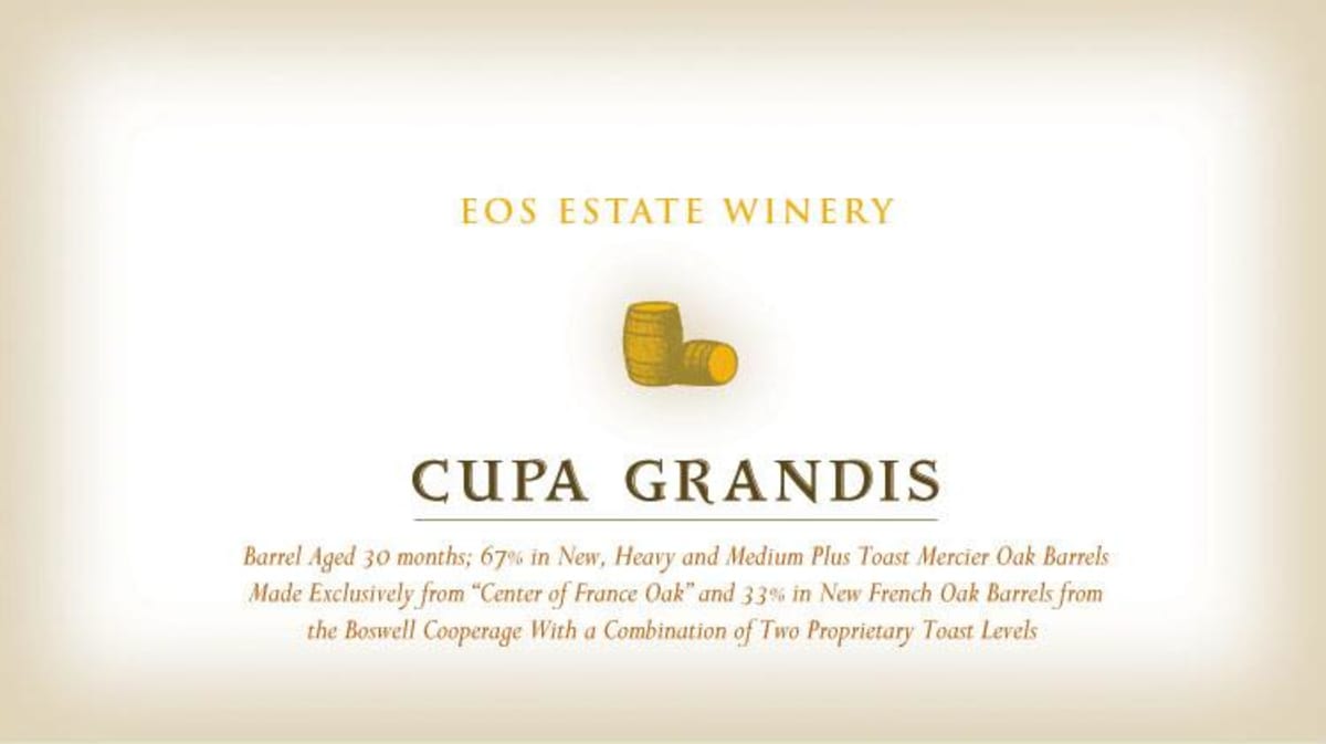 EOS Cupa Grandis Petite Sirah 2003 Front Label